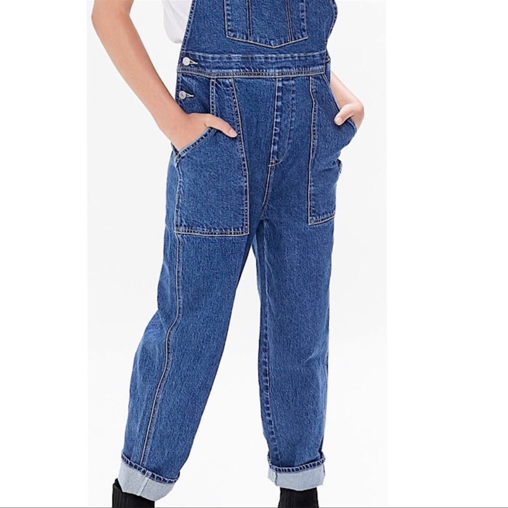 Lee urban outfitters overalls dark wash